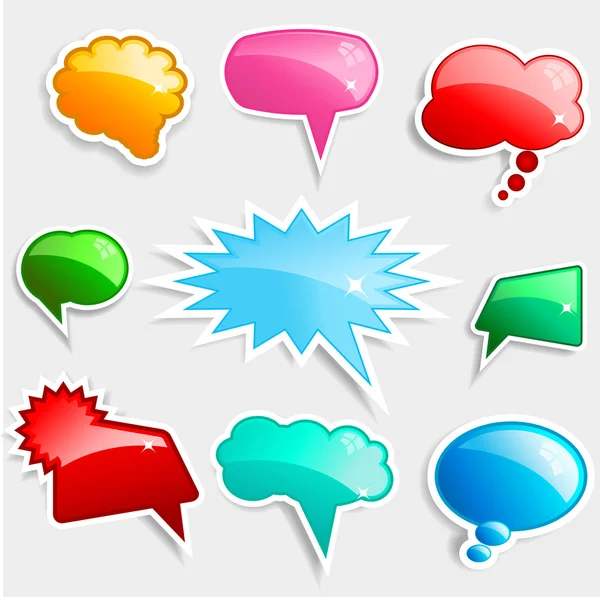 Glossy speech bubbles — Stock Vector