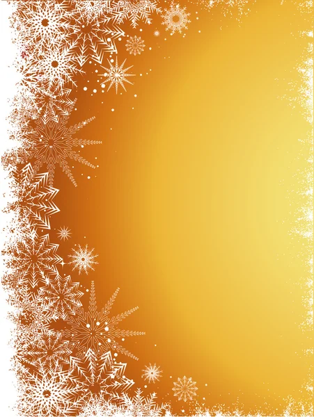 Golden snowflakes — Stock Vector