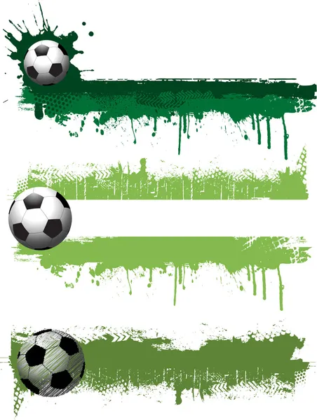 Grunge fotboll banners — Stock vektor