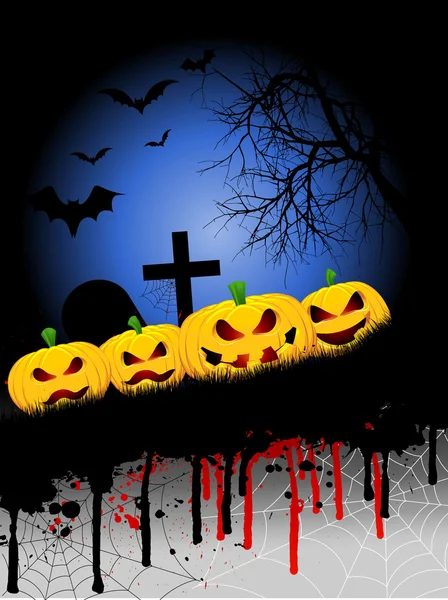 Halloween abóbora fundo — Vetor de Stock