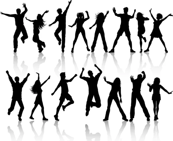 Menschen tanzen — Stockvektor