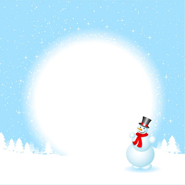 Snowman Contexte — Image vectorielle