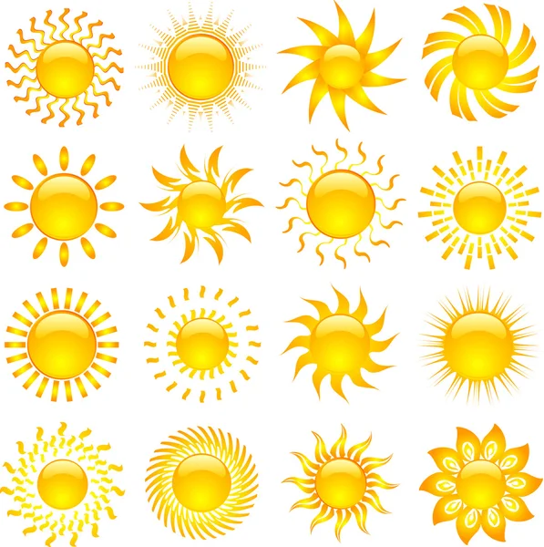 Solen ikoner — Stock vektor