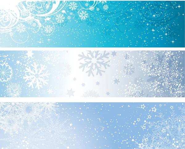 Vinter banners — Stock vektor