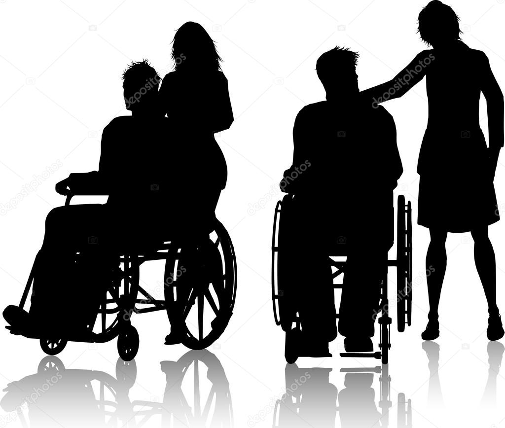 Man in wheelchair with woman