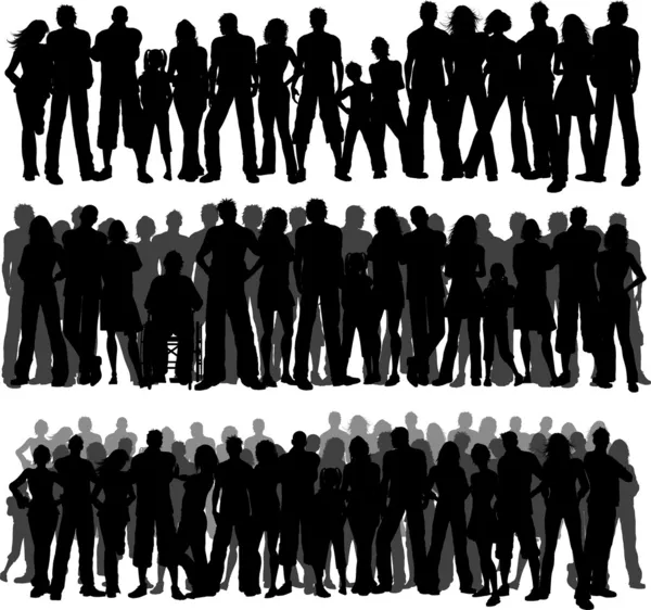 Multitud de personas — Vector de stock