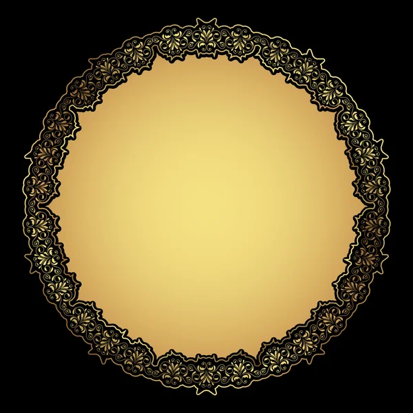 Decorative gold frame — Wektor stockowy