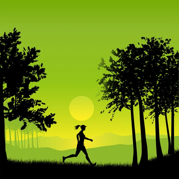 Kobieta jogger — Wektor stockowy