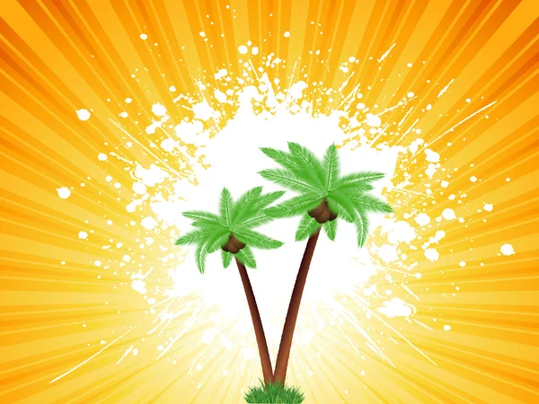 Grunge Palmen Hintergrund — Stockvektor