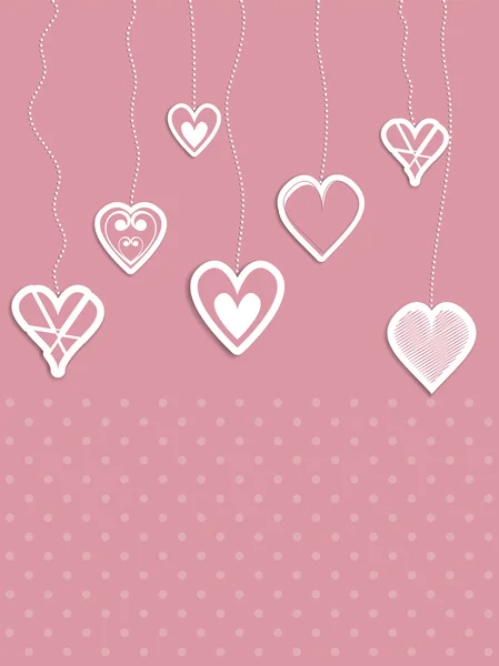 Fondo corazones — Vector de stock