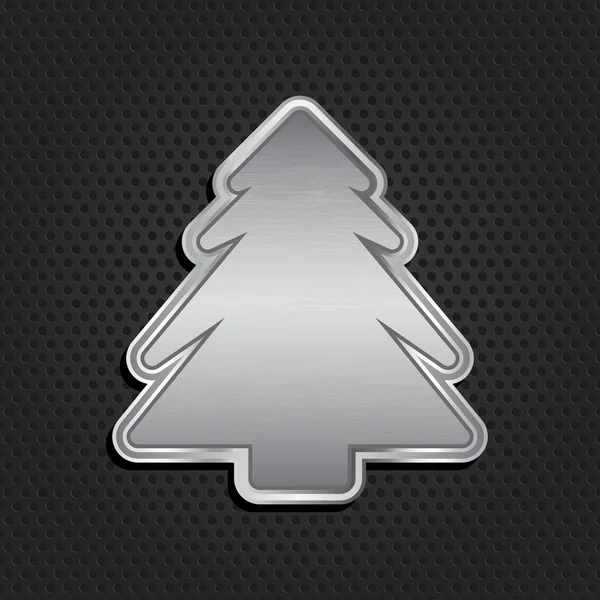 Sfondo albero di Natale metallico — Vettoriale Stock