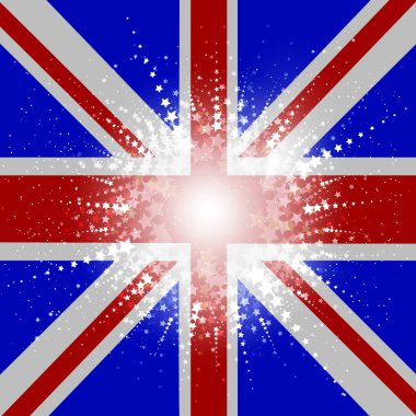 yıldızlı union jack bayrak arka plan