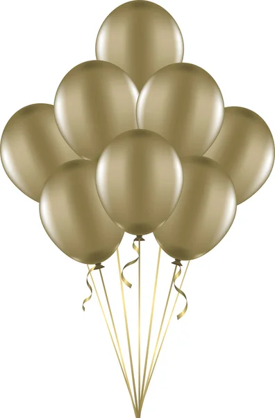 黄金气球 — 图库矢量图片
