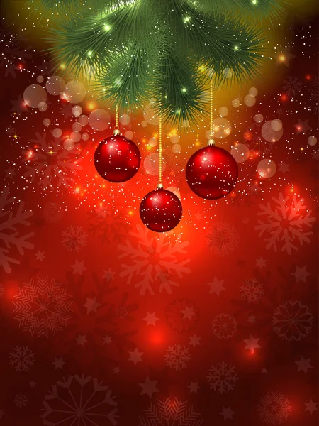 Christmas baubles background — Stock Vector