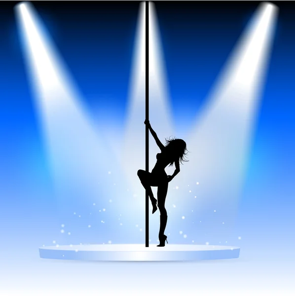 Sexy pole dancer — Stock Vector