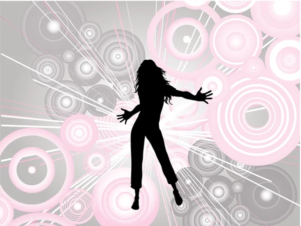 Dancing female — Stock Vector