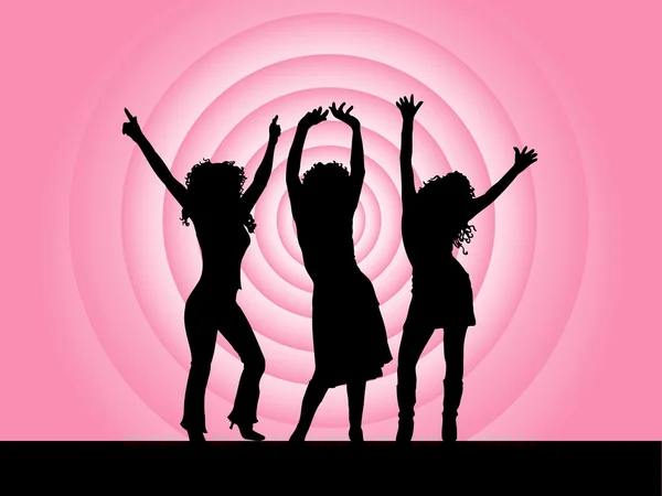 Disco females — Stock Vector