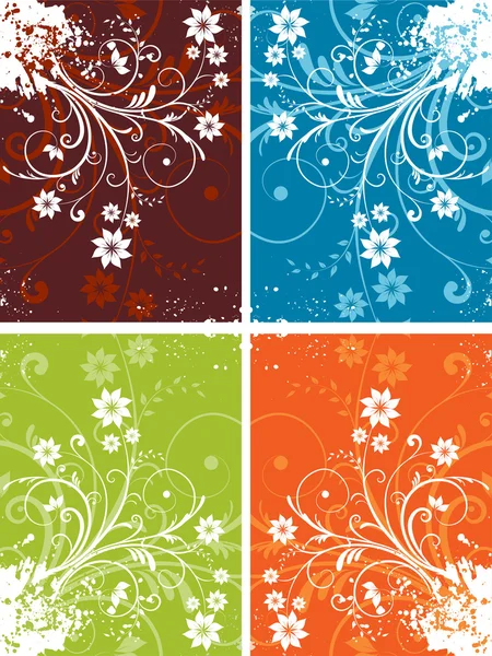 Floral Grunge — Stockvector