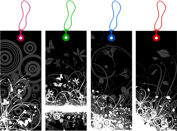 Paneles florales — Archivo Imágenes Vectoriales