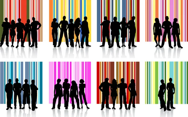 People silhouette — Stock Vector