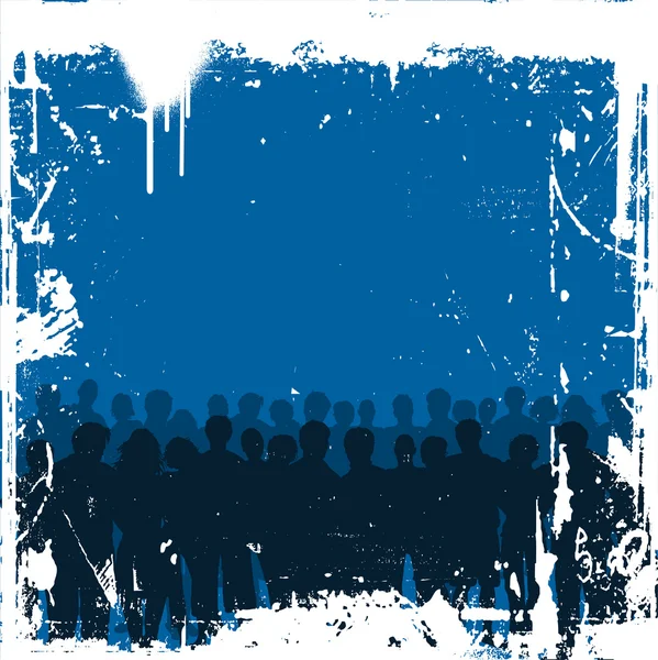 Grunge crowd — Stock Vector