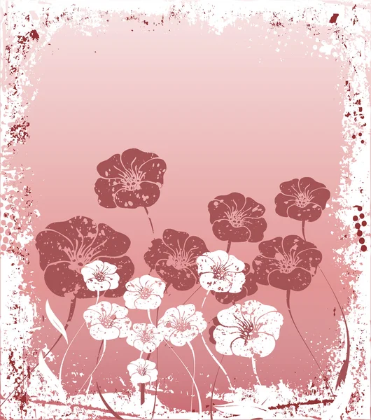 Flores cor de rosa — Vetor de Stock