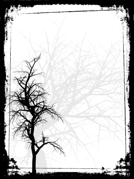 Grunge-Baum — Stockvektor