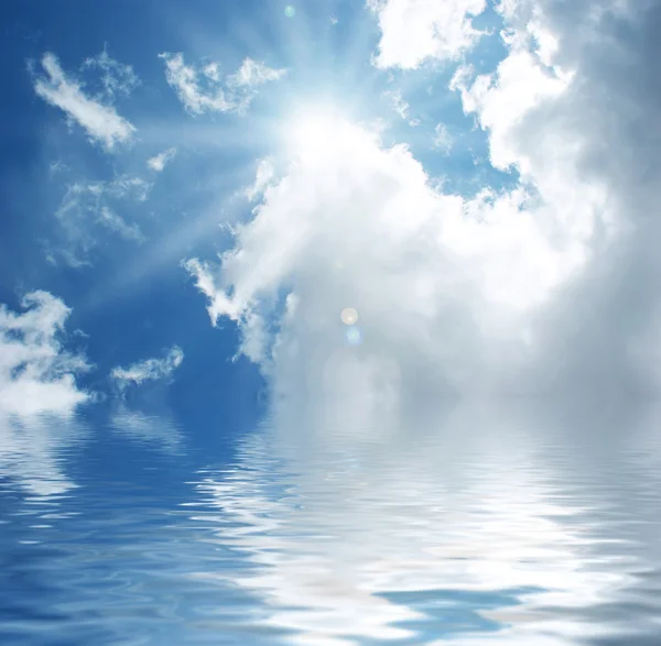 Blue sky with water — Stock Photo, Image