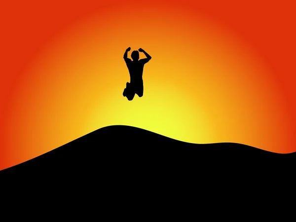 跳跃的男人 — 图库矢量图片