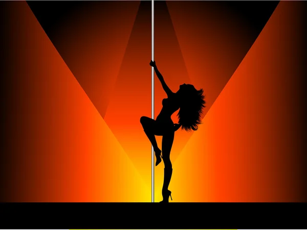 Pole dancer — Stock Vector