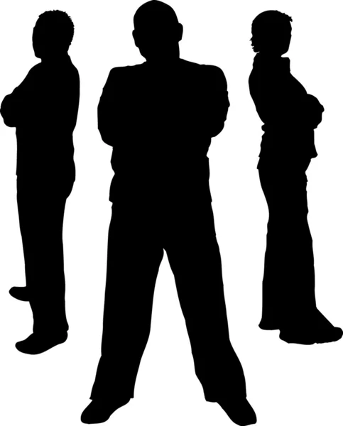 Silhouette de personnes — Image vectorielle