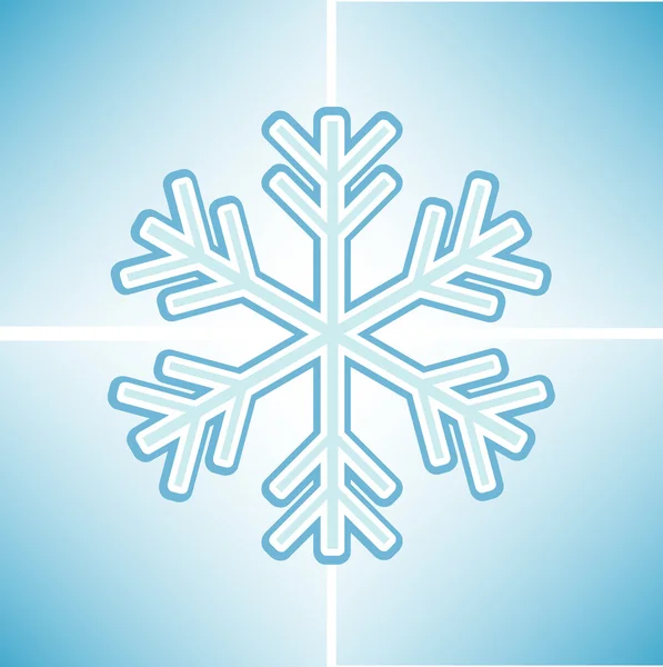 Blue snowflake — Stock Vector