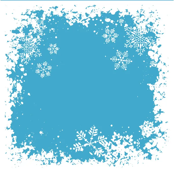 Fondo con copo de nieve — Vector de stock