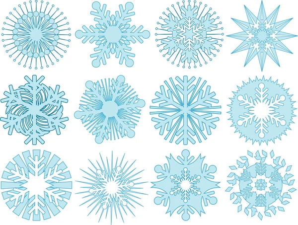 Синие снежинки — стоковый вектор