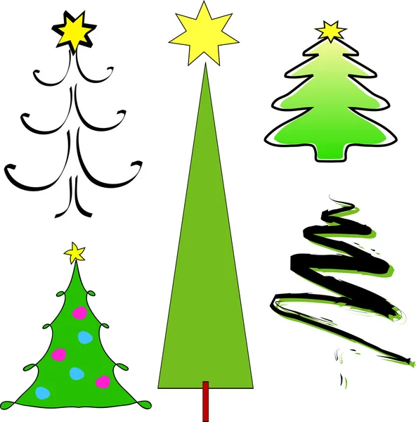 Noel Ağaçları — Stok Vektör