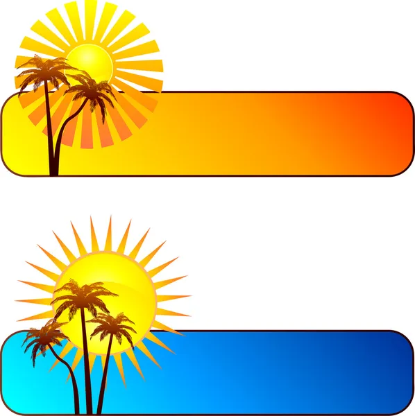 Banderas de verano — Vector de stock