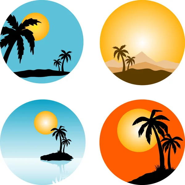 Escenas de verano — Vector de stock