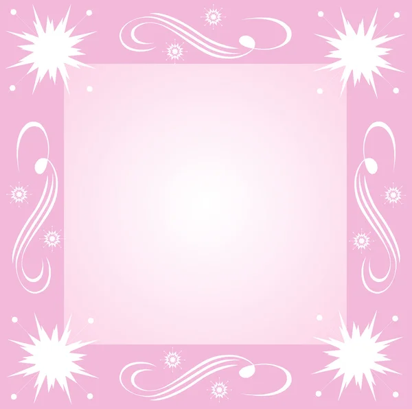 Roze frame — Stockvector