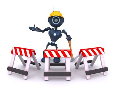 Android inşaat sahasında