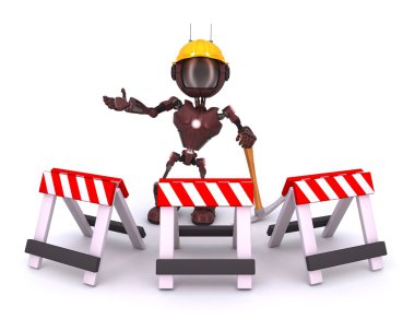 Android inşaat sahasında