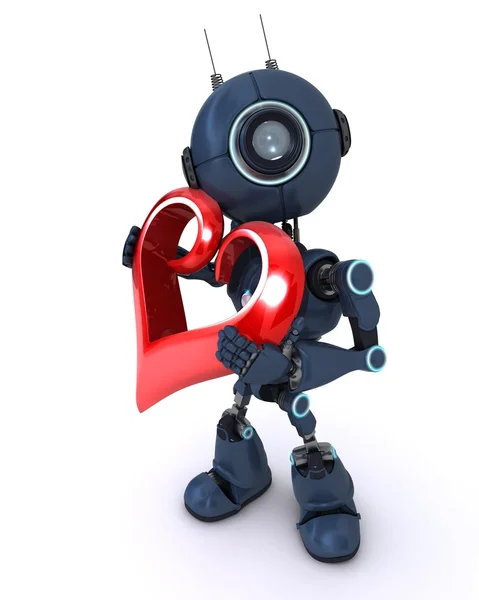 Android with Heart — Stock Photo, Image