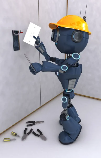 Robot Electrician — Stock Photo, Image