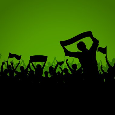 Futbol ya da futbol kalabalık arka plan