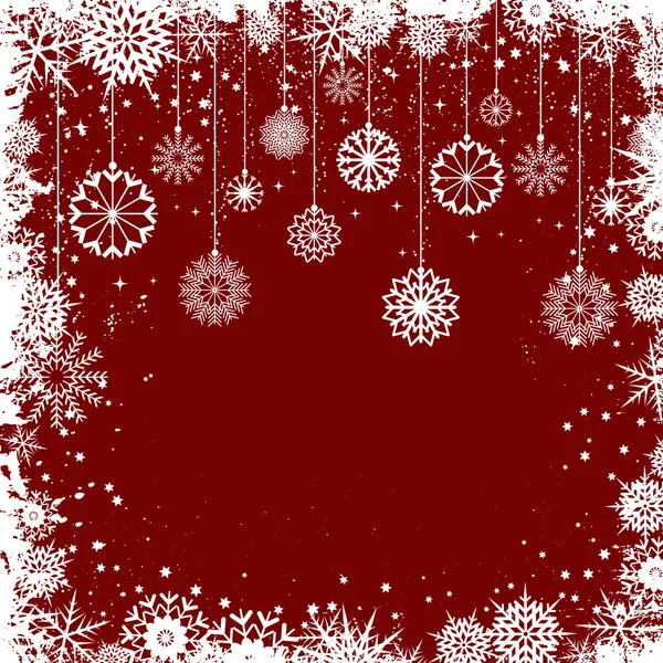 Noël flocons de neige fond — Image vectorielle