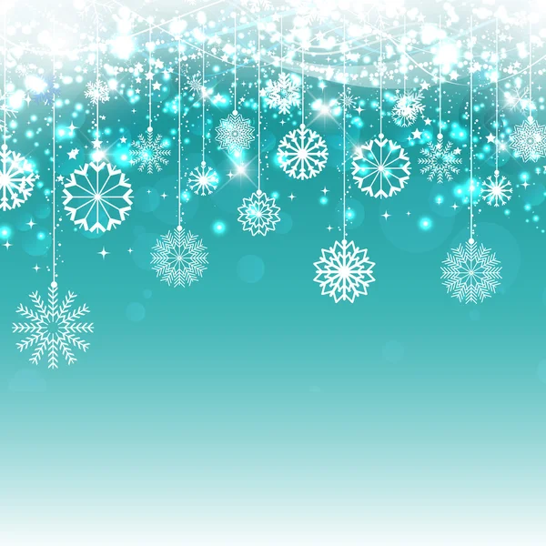 Christmas snowflakes background — Stock Vector