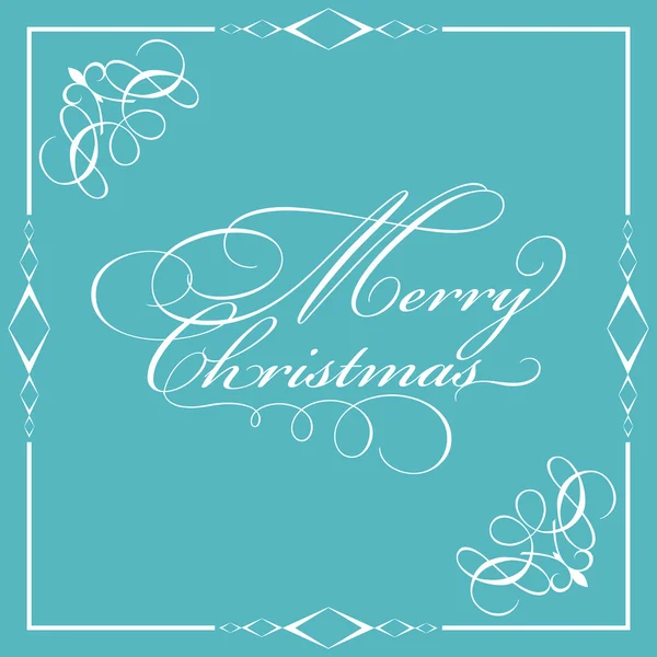 Decoratieve merry christmas formulering — Stockvector