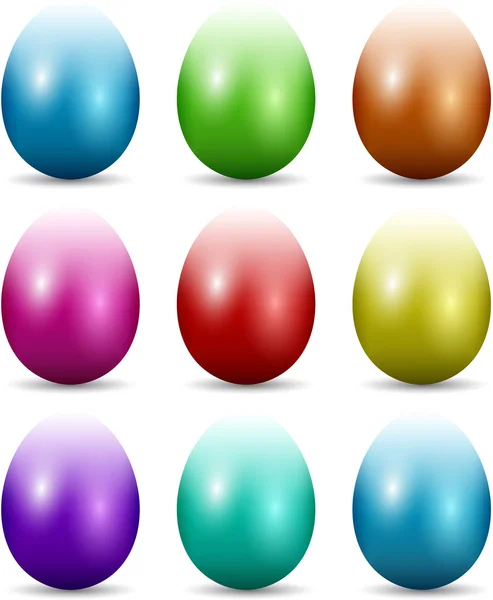 Huevos coloridos de Pascua — Vector de stock