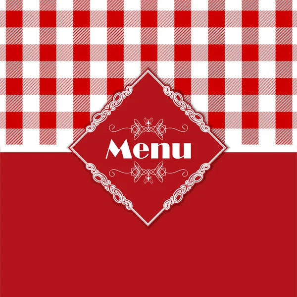 Design del menu pattern Gingham — Vettoriale Stock