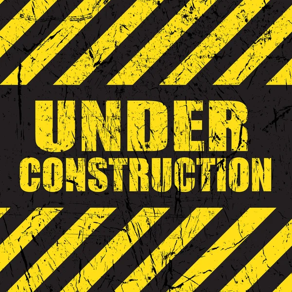 Grunge under construction background — Stock Vector