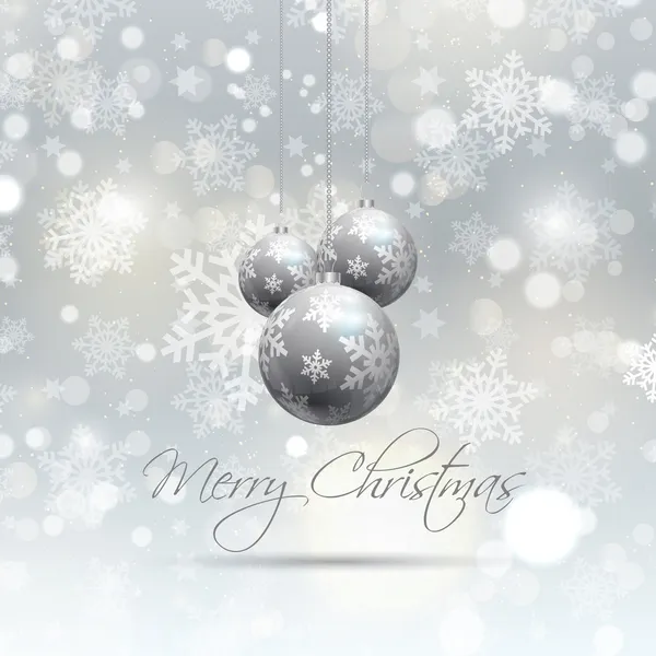 Christmas baubles background — Stock Vector